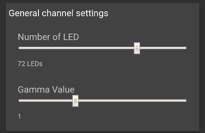 General channel settings